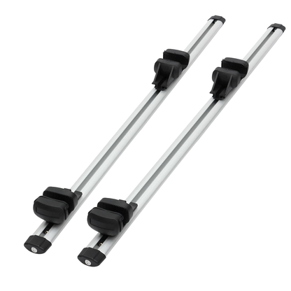Universal roof rack showing T-slot channel for easy installation