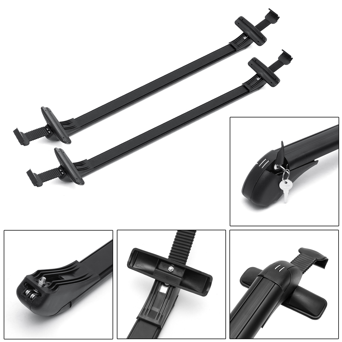 Top angle of aerodynamic universal roof rack bars