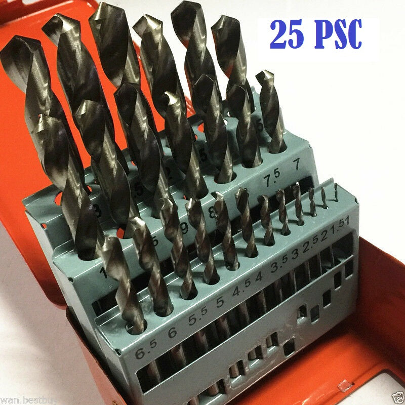 Drill Bits Set with Metal Case 1mm to 13mm