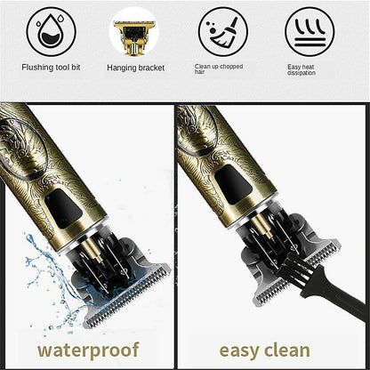 Electric hair trimmer with protective cutter head shell