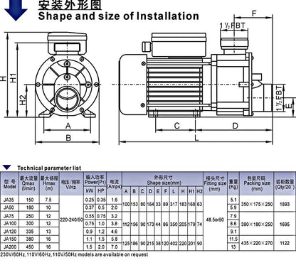 Whirlpool SPA Pool Pump 2HP