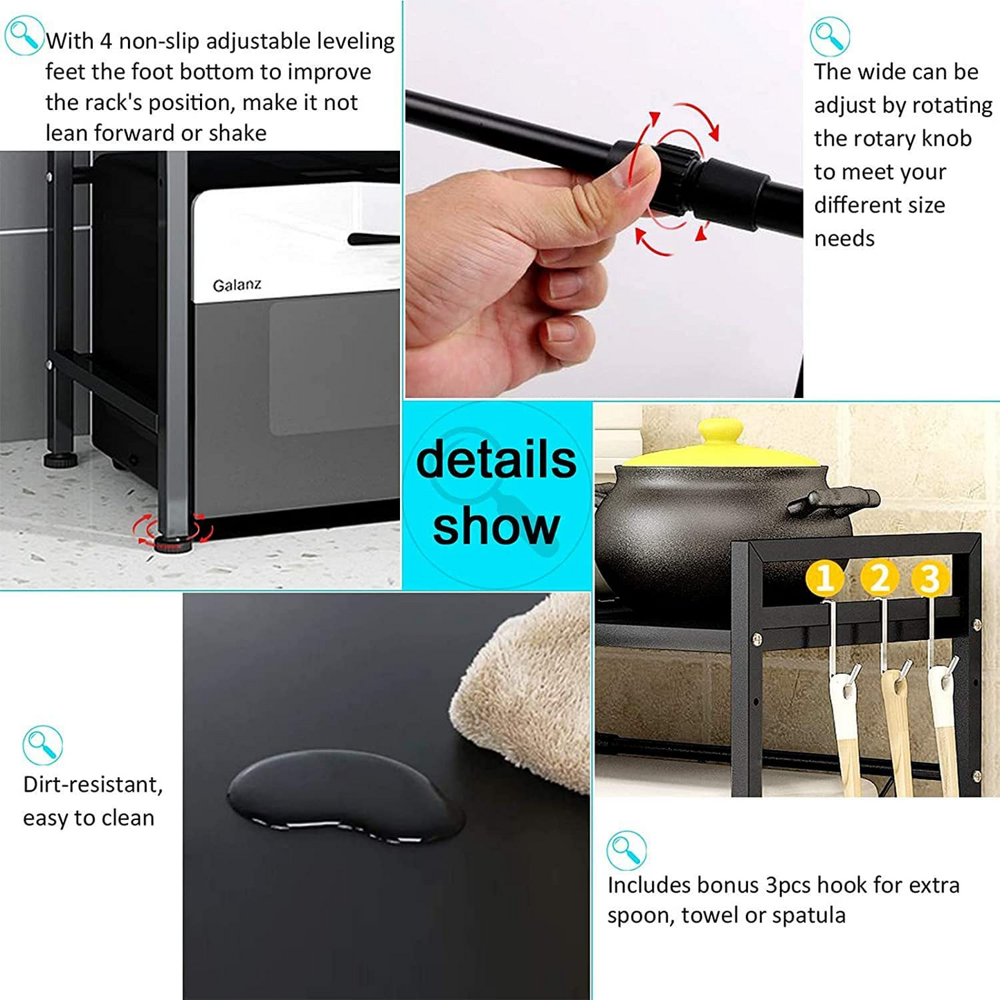 Microwave Kitchen Shelf Rack