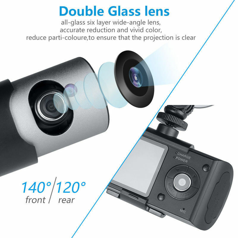 USB cable and cradle mount included with dual car dash camera