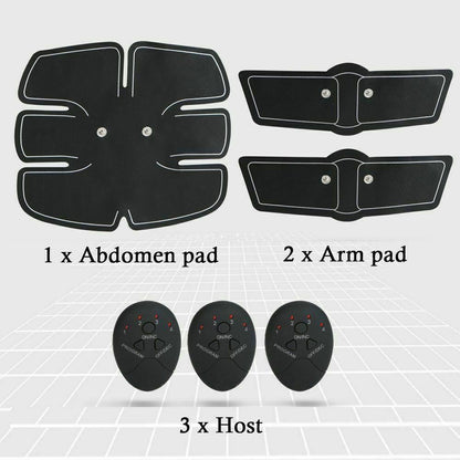 Black EMS muscle trainer with smooth ABS material