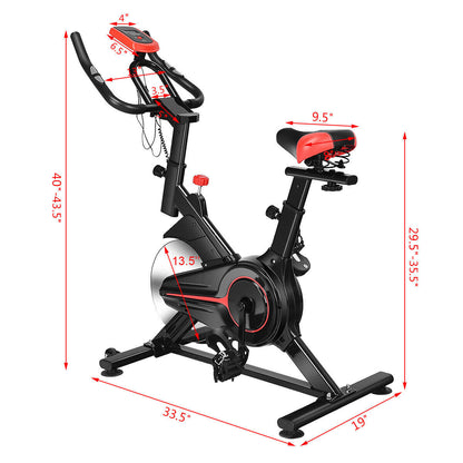 Exercise bike showing dual locking knob for resistance