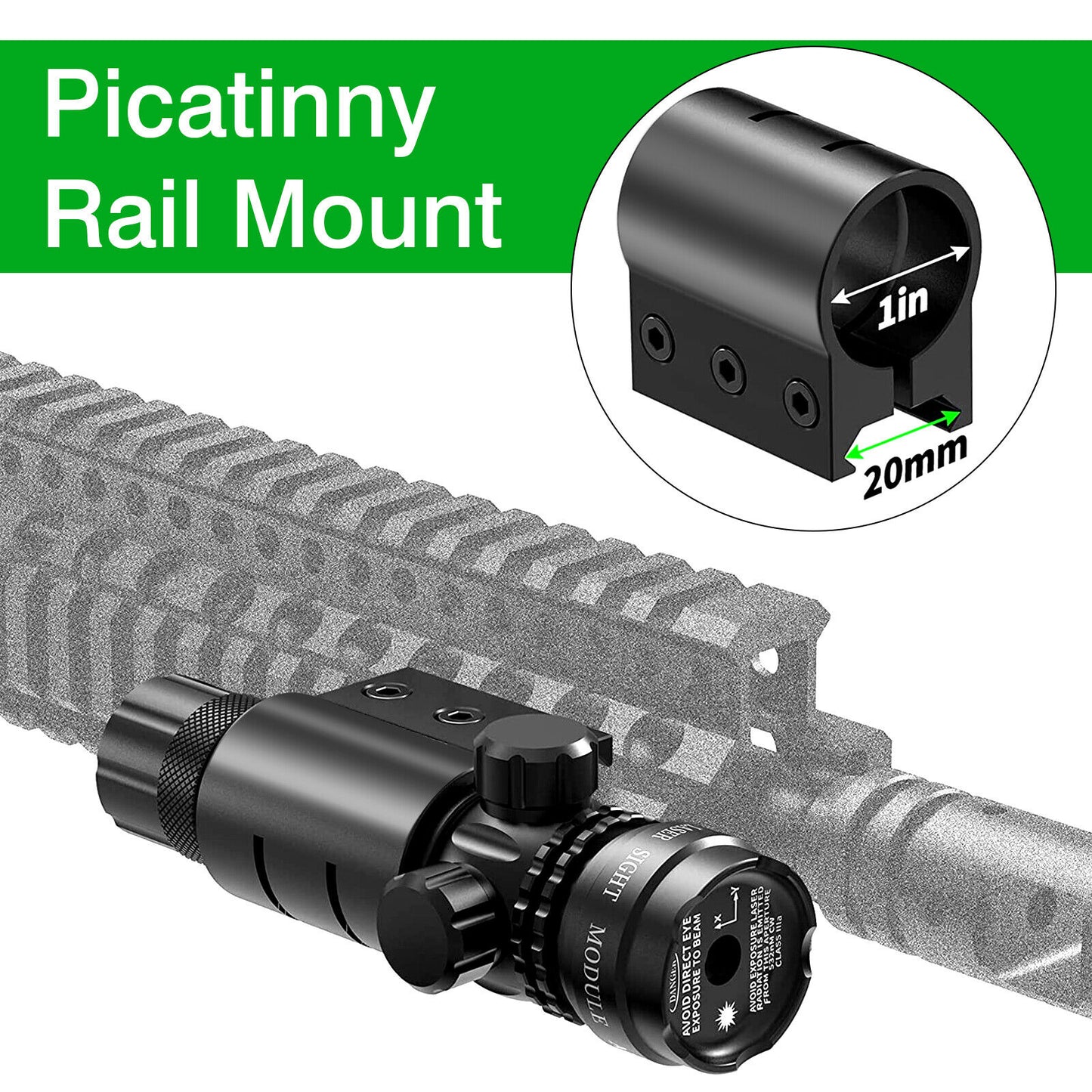 Green Laser Sight body length and compact design