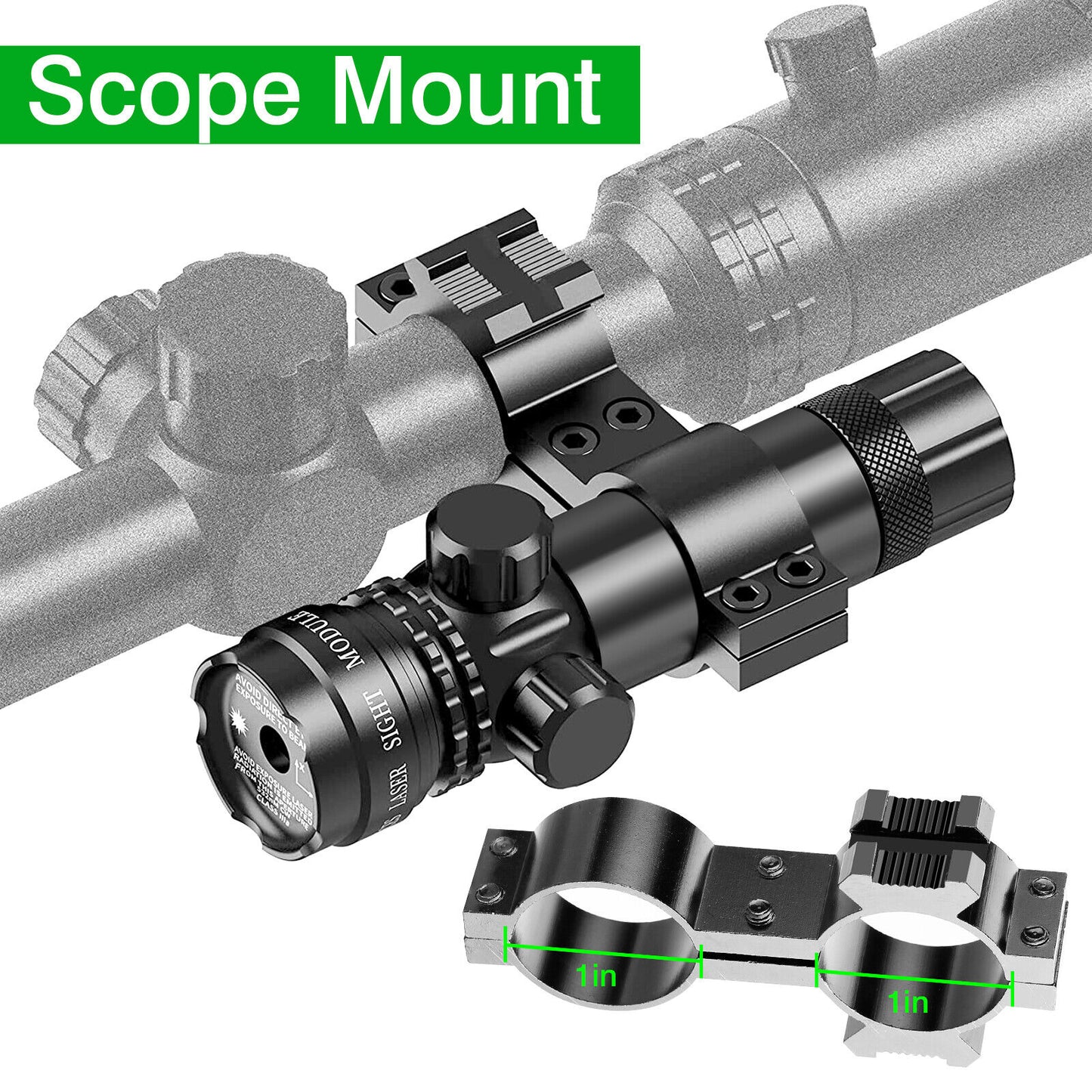 Laser tube diameter detail on Green Laser Sight