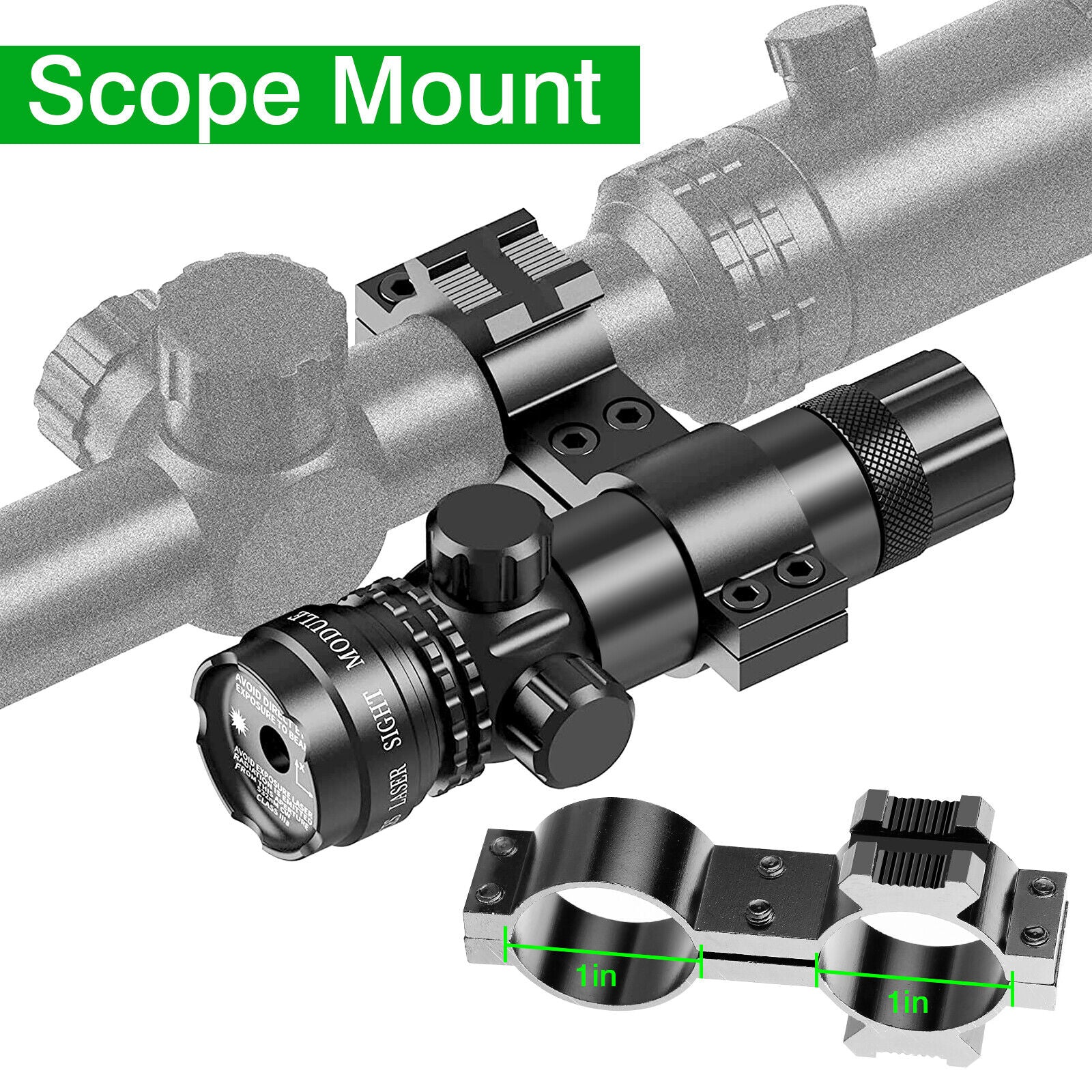 Laser tube diameter detail on Green Laser Sight