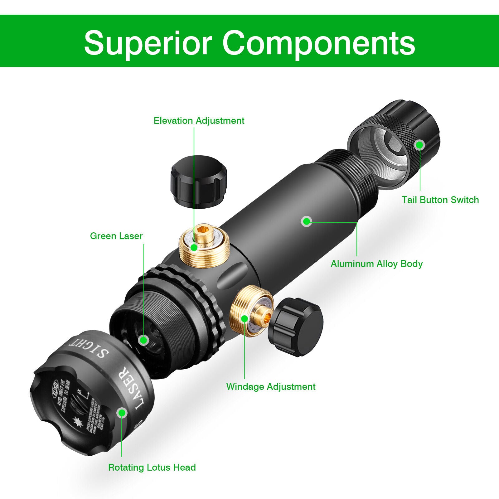 Metal bracket mount for Green Laser Sight installation