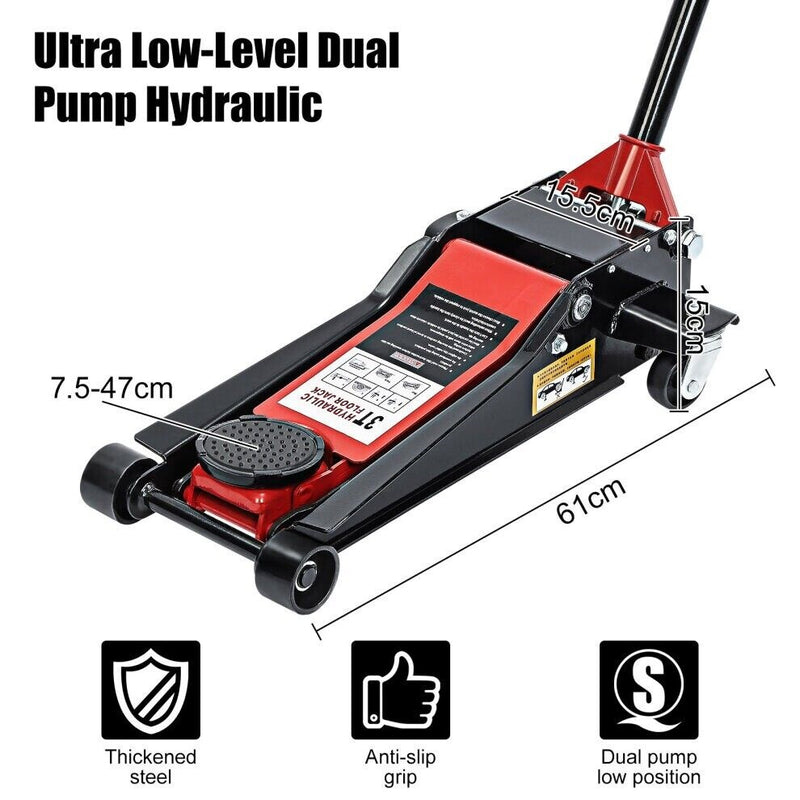 Trolley Floor Jack Low Profile Jack 3T