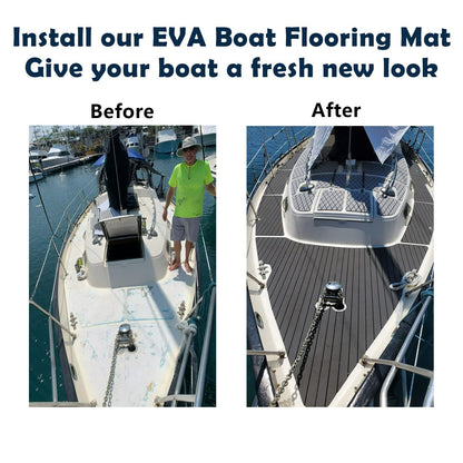 Soft cushioned feel of marine carpet boat flooring underfoot