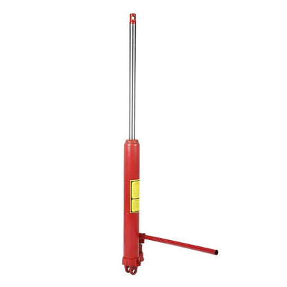 Top view of hydraulic ram 8T jack with steel arm extended