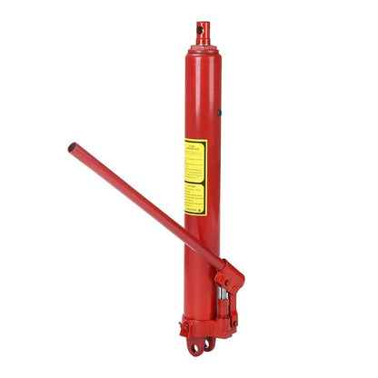 Hydraulic ram 8T jack lifting heavy load in workshop