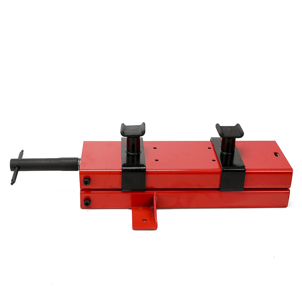 Motorcycle scissor lift stand compact size for easy storage