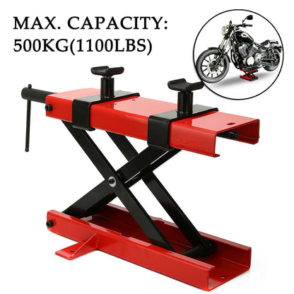 Top platform of motorcycle scissor lift stand sized 45cm by 15cm