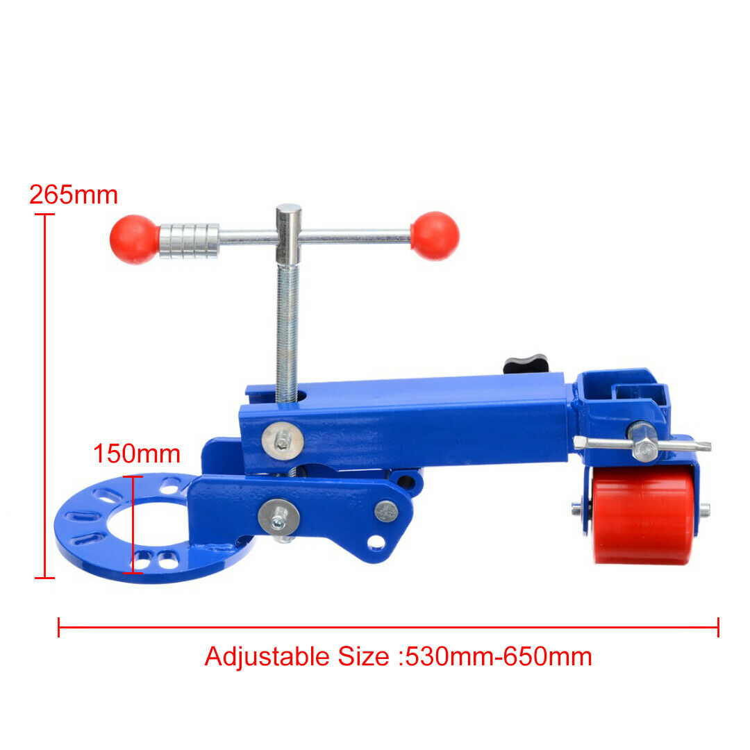 Fender roller tool with adjustable arm for 180 degree swivel
