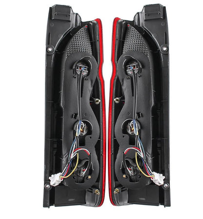 Toyota Hiace tail light set with clear and red lens sections