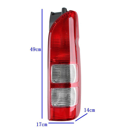 Rear view of Toyota Hiace left tail light installed on vehicle