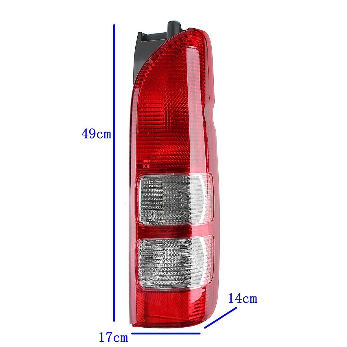 Back angle of right tail light showing mounting points