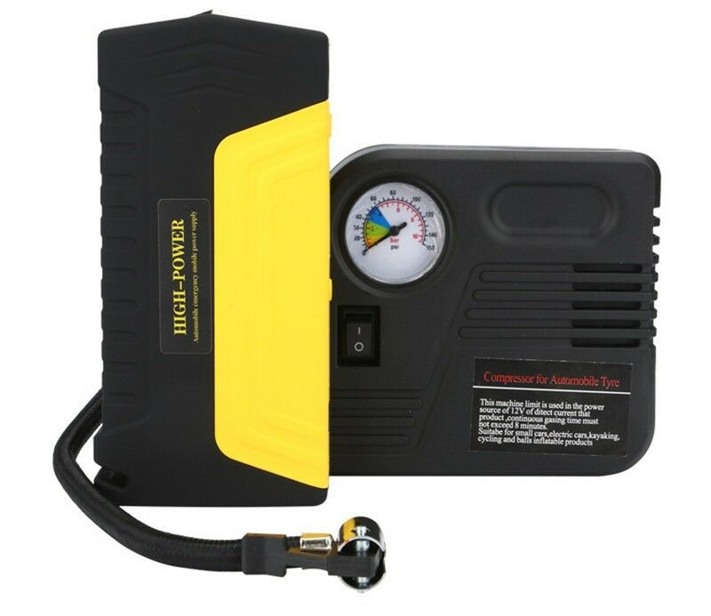 Car jump starter placed inside a car boot ready for use