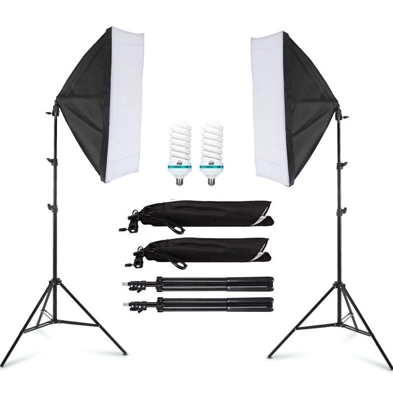 Softbox lighting kit set up for portrait photography