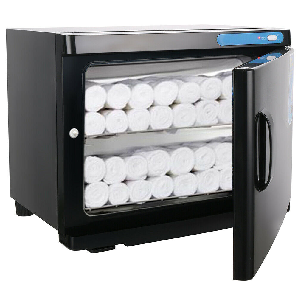 Temperature control panel on towel warmer sterilizer