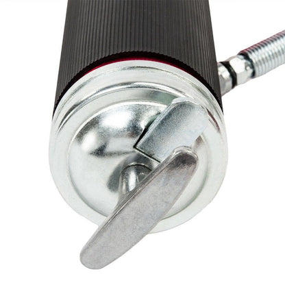 Grease dispenser in use for vehicle maintenance lubrication