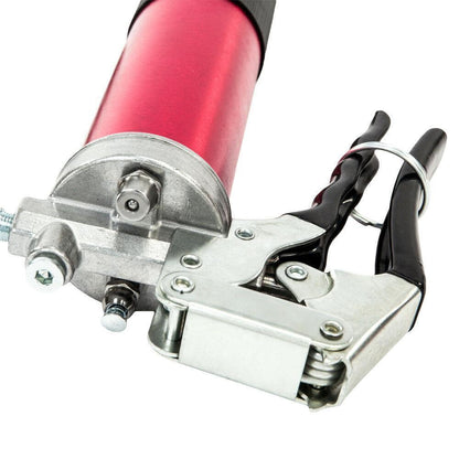 Grease dispenser with four extension pieces laid out