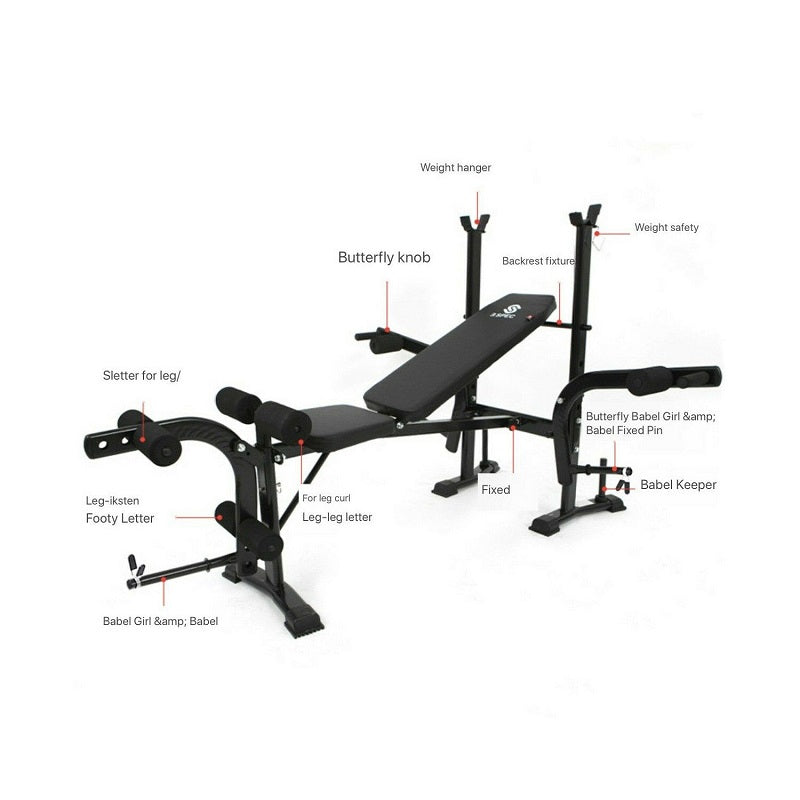 Adjustable FID Sit Up & Weight Bench Multifunction