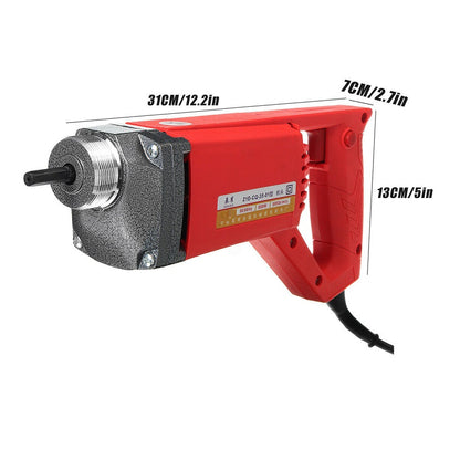 Electric concrete cement mixer with copper wire motor visible