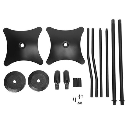 Steel speaker stand with powder-coated finish