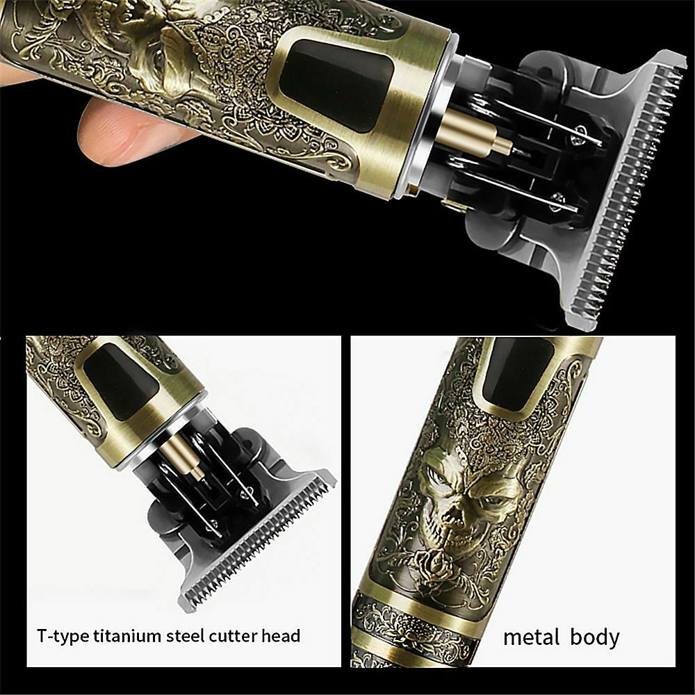 Hair trimmer with four limit combs attached