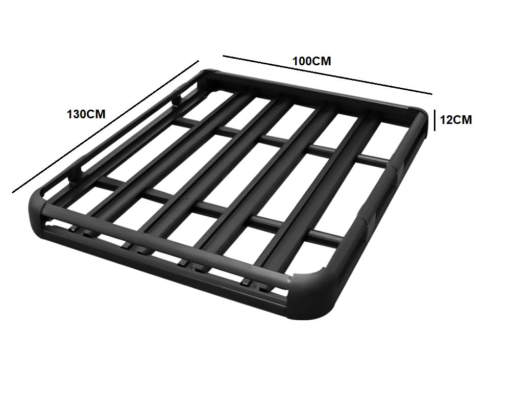 Universal roof rack basket demonstrating cargo capacity