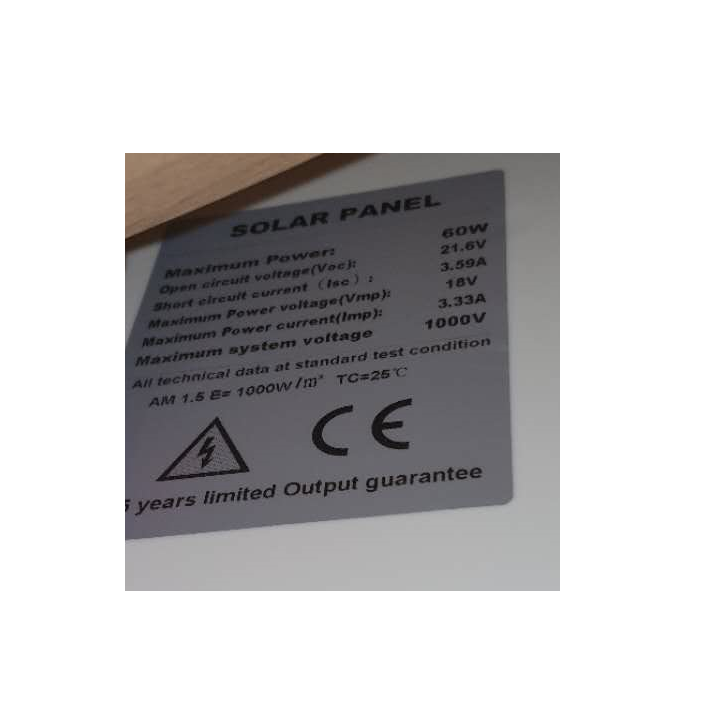 Solar Panel 60W for motorhome angled to catch sunlight