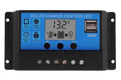 50A solar charge controller mounted in a home solar setup