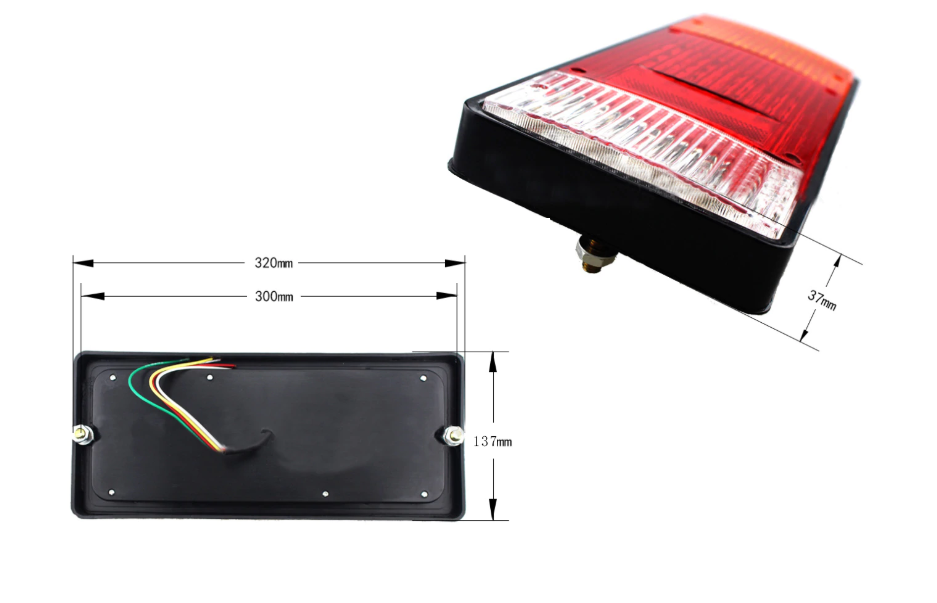 Trailer lights LED tail lights 12V with durable PC and ABS materials