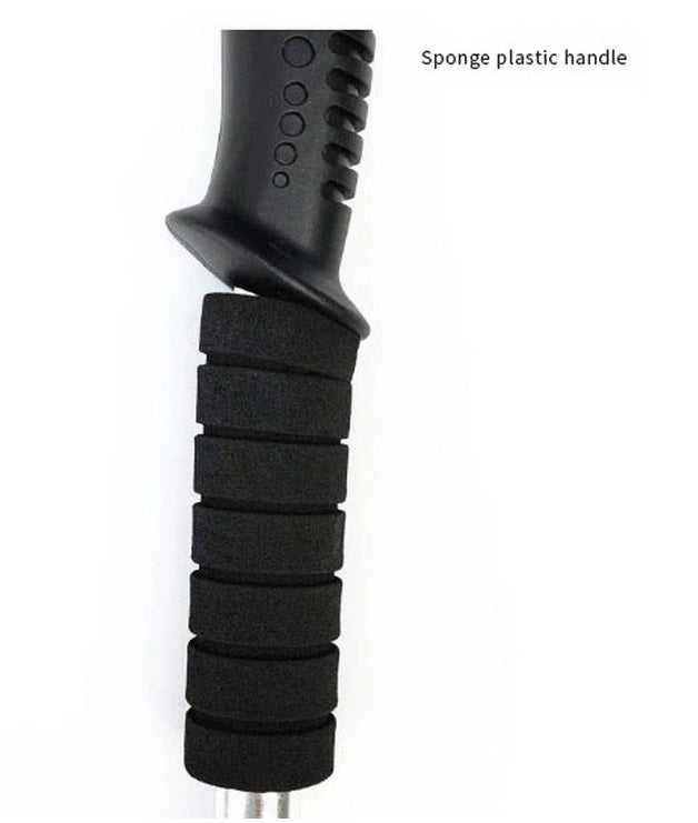 Trekking poles pair with moisture absorbing foam handles in silver