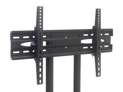 Lower shelf detail on TV stand TV bracket for extra storage