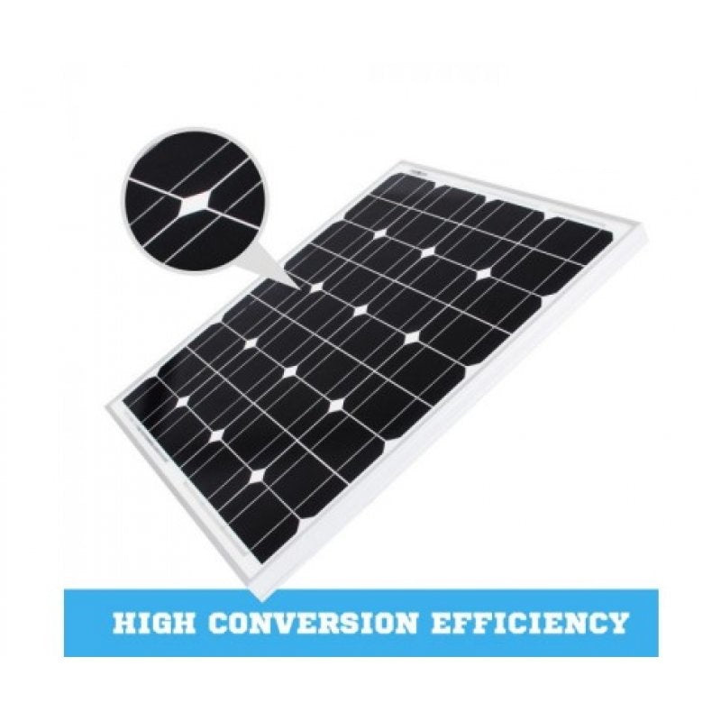 Solar Panel 60W for motorhome installed on a motorhome roof