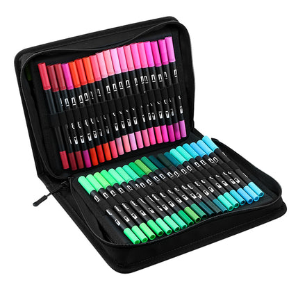 Water colour markers used for adult colouring books and sketches