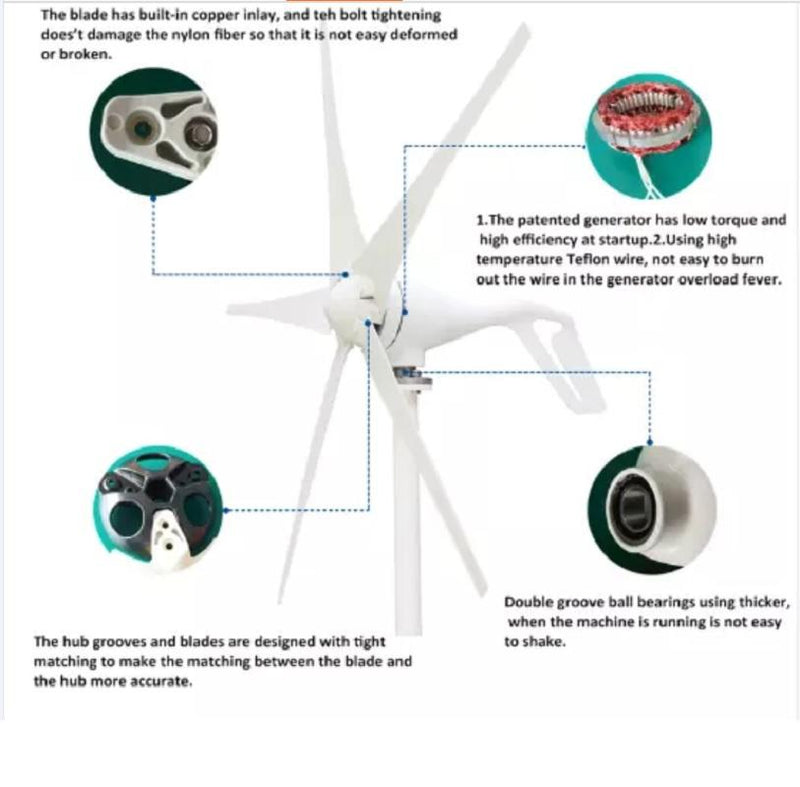 Wind Turbine 24V 400W