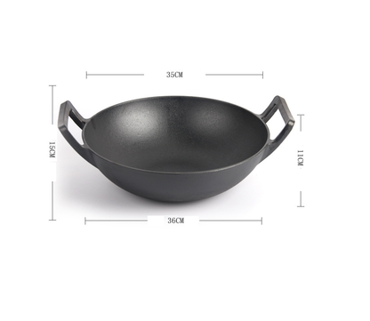 Cast Iron Wok Pan