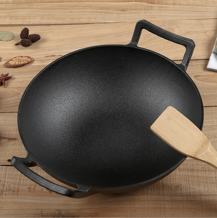 Cast Iron Wok Pan