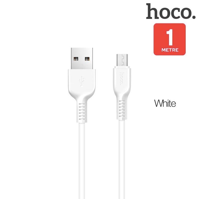 HOCO Flash Micro Charging Cable White 1 Meter